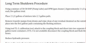Short-Term and Long-Term Proportioner Shutdown Guide