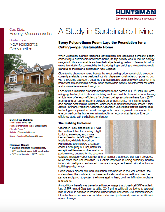 A Study in Sustainable Living by Huntsman