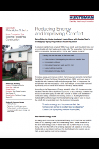 Reducing Energy and Improving Comfort by Huntsman