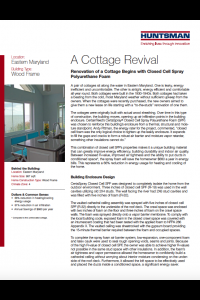 A Cottage Revival: Renovation of a Cottage Begins with Closed Cell Spray Polyurethane Foam