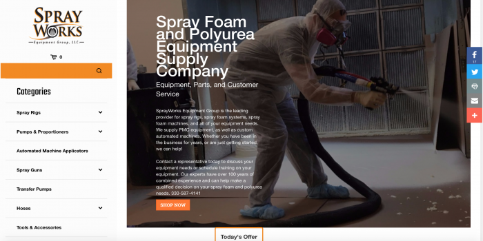 SprayWorks Equipment Company Launches New Store