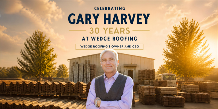 Gary Harvey Celebrates 30 Years at Wedge Roofing