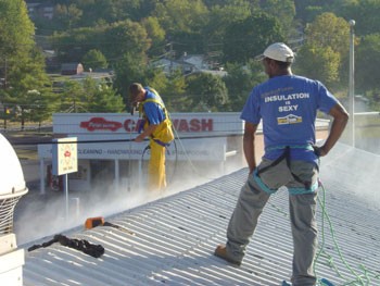 Spray Foam Roof Stops Leaks at a Virginia Dairy Bar and BBQ