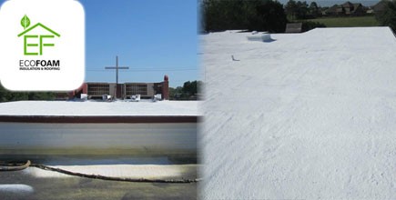 Church's Inadequately Applied Spray Foam Roof is Given Much-Needed Facelift