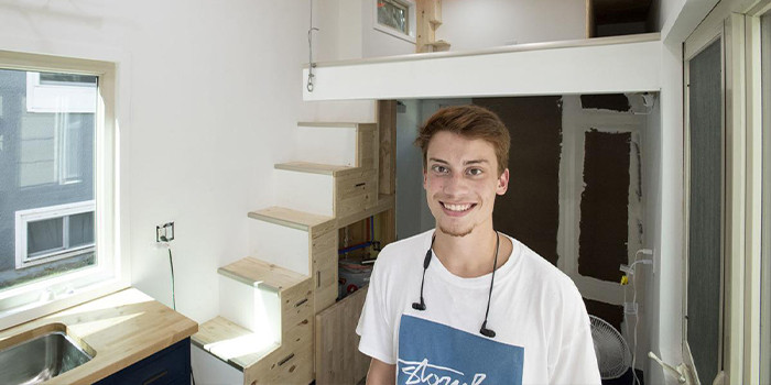 Student Uses Closed Cell Spray Foam for His Tiny House Project