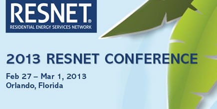 2013 RESNET Building Performance Conference To Take Place February 27th to March 1st, 2013 In Orlando