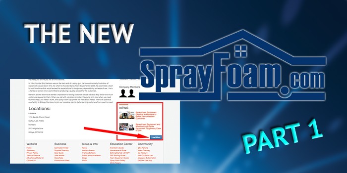 Getting to Know the New SprayFoam.com, Part 1: Welcome and News Updates