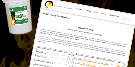 DC315 Testing Reports Find New Home at SprayFoamThermalBarriers.com