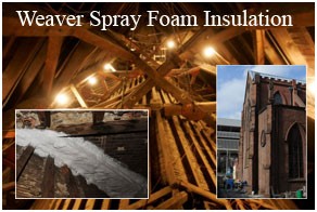 Closed Cell Spray Foam Insulation and Cellulose Make an Old Cathedral Church More Comfortable and Energy Efficient