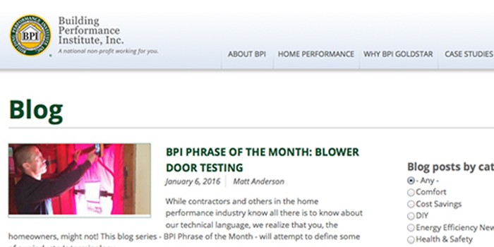 BPI Launches Homeowner Blog