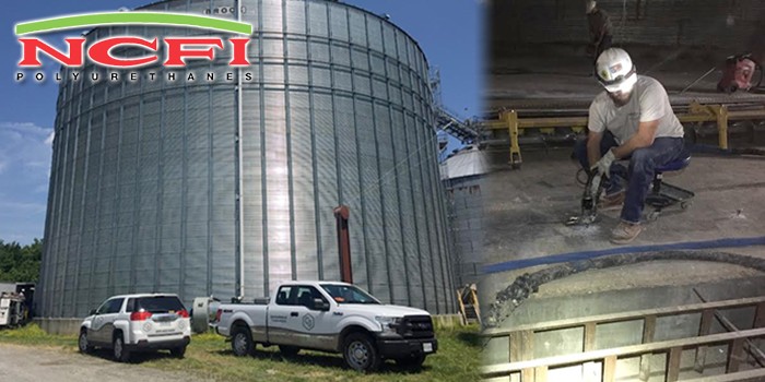 Grain Bin Settlement Problems Common to Concrete Foundations Solved with NCFI’s Geotechnical Polyurethane Foam Technology