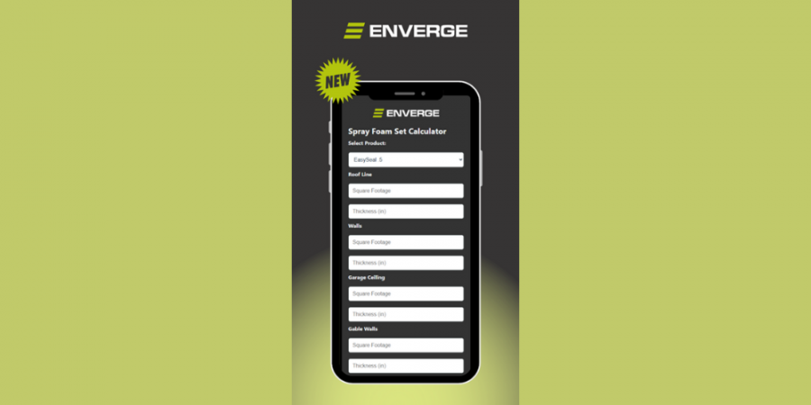 Enverge Spray Foam Launches Online Set Calculator on Enverge.App