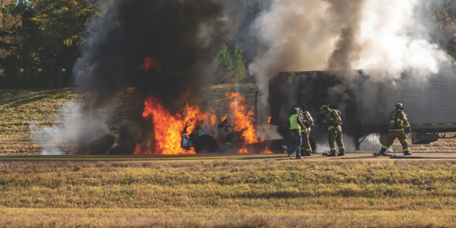 Faulty Suspension System Causes Spray Foam Rig Fire