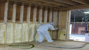 Spray Foam Insulation Used on a Modular Home Project