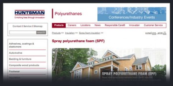 Huntsman Polyurethanes Launches Enhanced and Redesigned Spray Foam Website