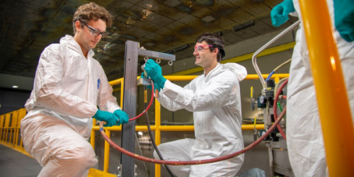 Boeing Rover Streamlines Spray Foam Application for NASA’s Moon Rocket