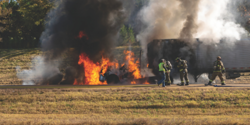Faulty Suspension System Causes Spray Foam Rig Fire